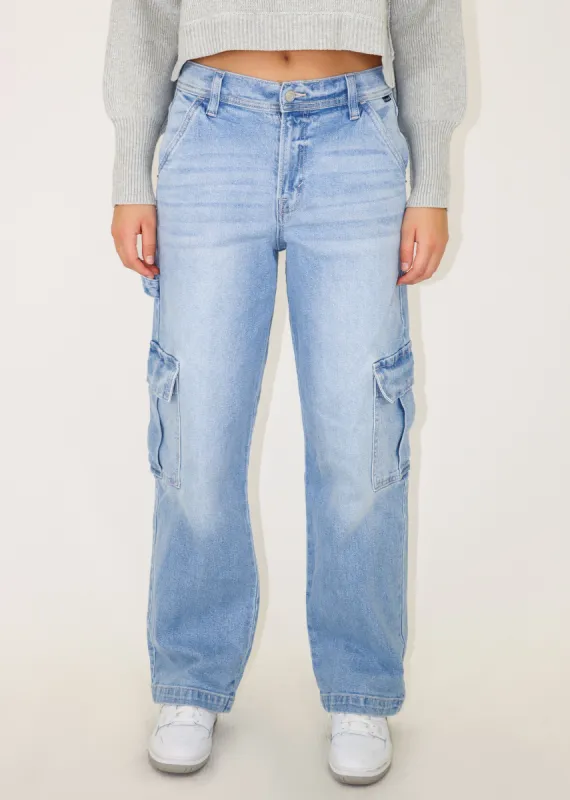 Energy Low Rise Cargo Jeans ★ Light Wash sold by Rock N Rags