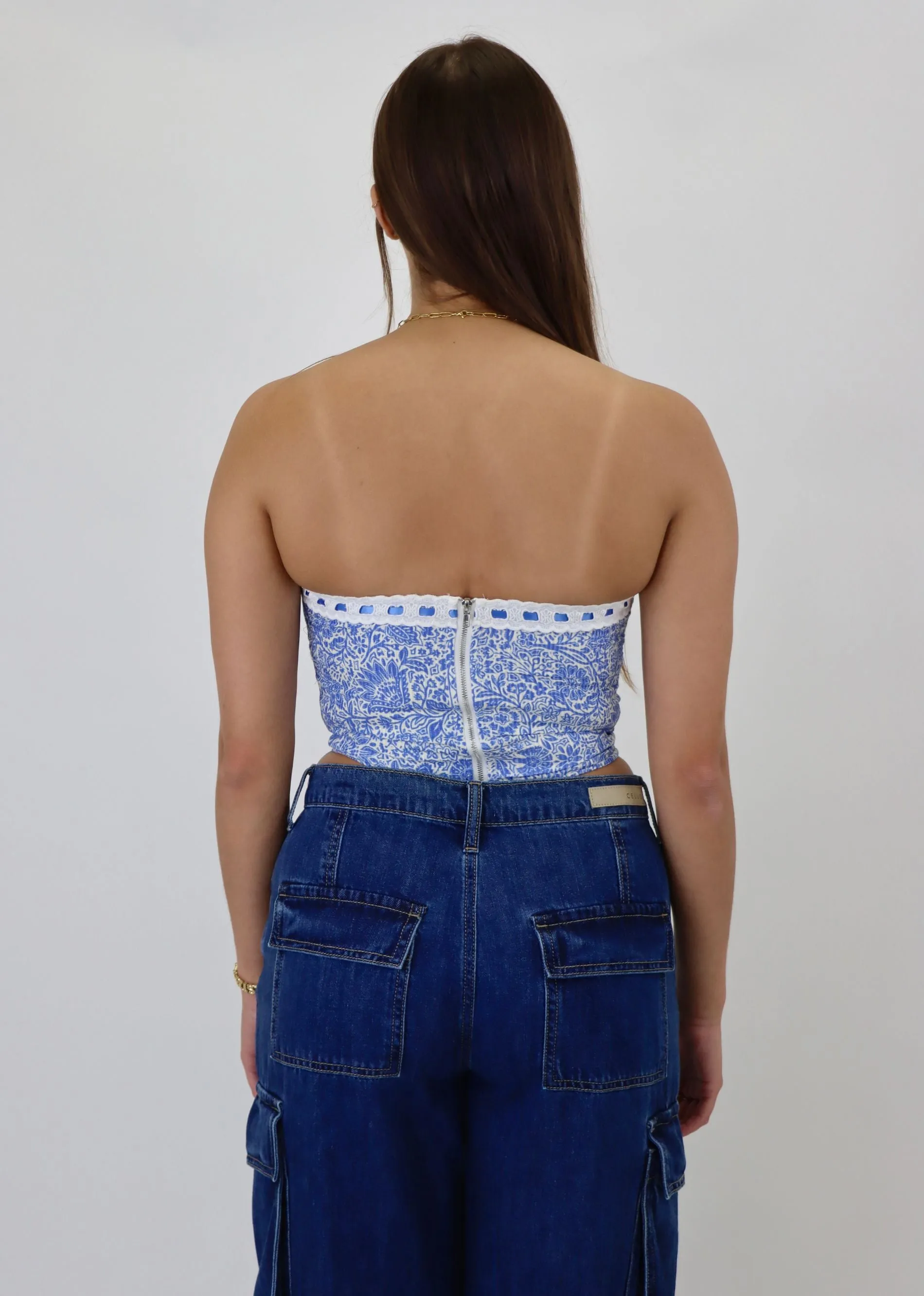 Saturn Tube Top ★ Blue Floral sold by Rock N Rags product image thumbnail 2