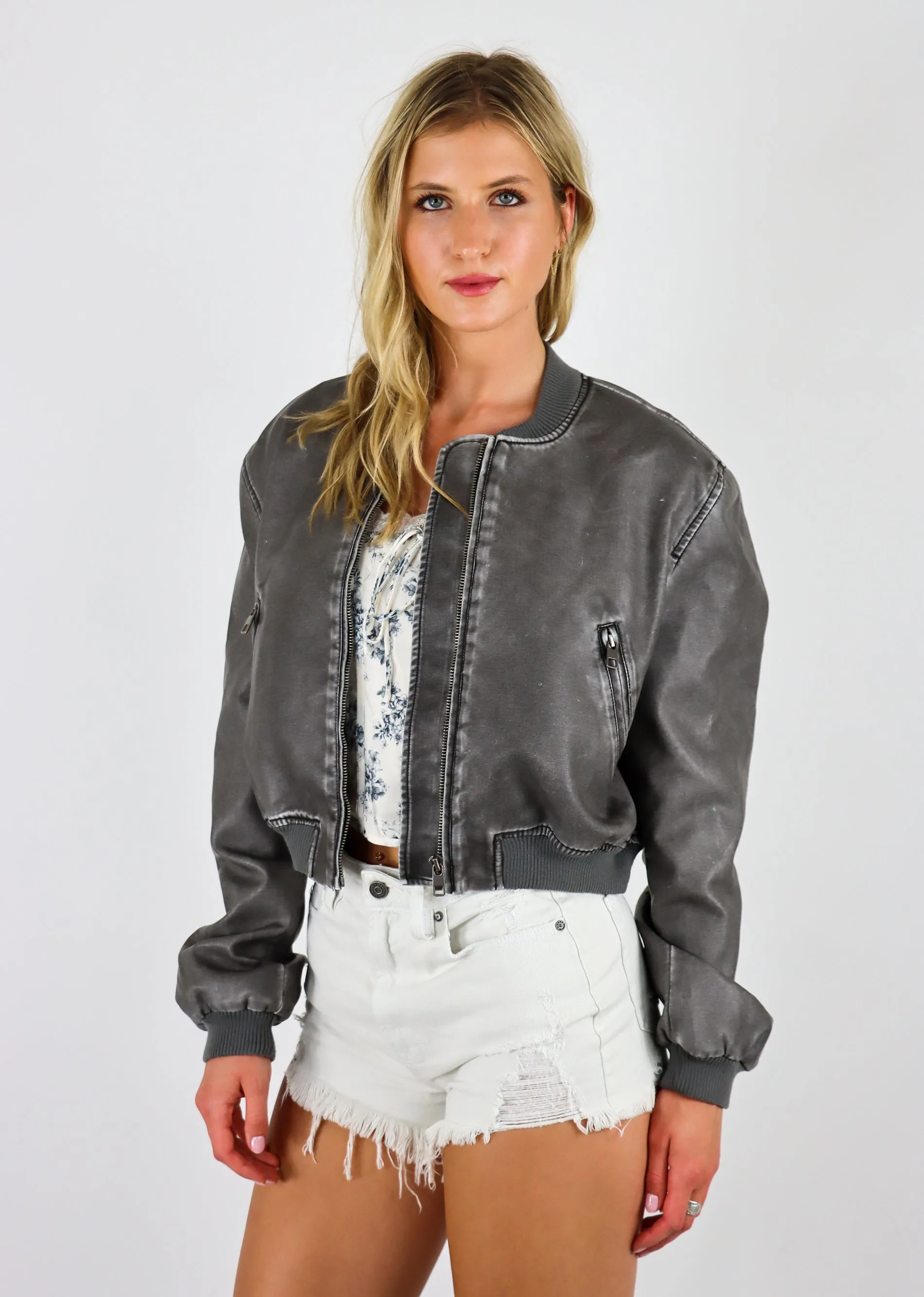 Lioness Allure Bomber Jacket ★ Grey sold by Rock N Rags product image thumbnail 5