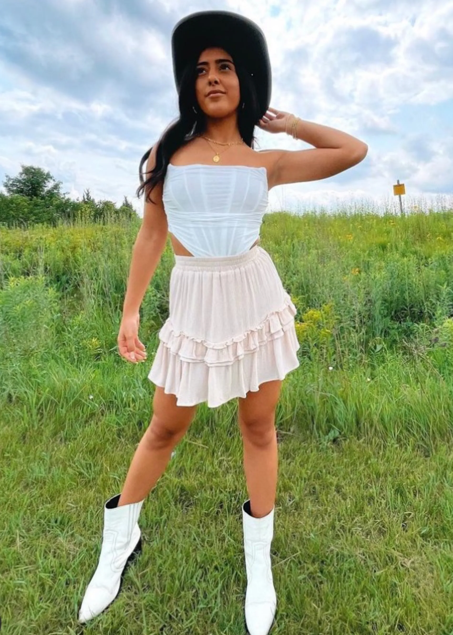 Free People 2 Toned Tank ★ Black & White sold by Rock N Rags product image thumbnail 2