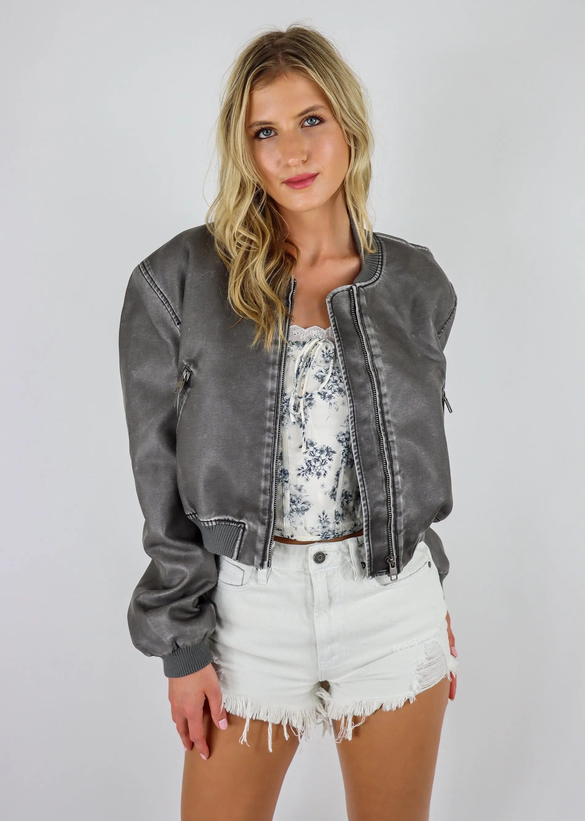 Lioness Allure Bomber Jacket ★ Grey sold by Rock N Rags product image thumbnail 3