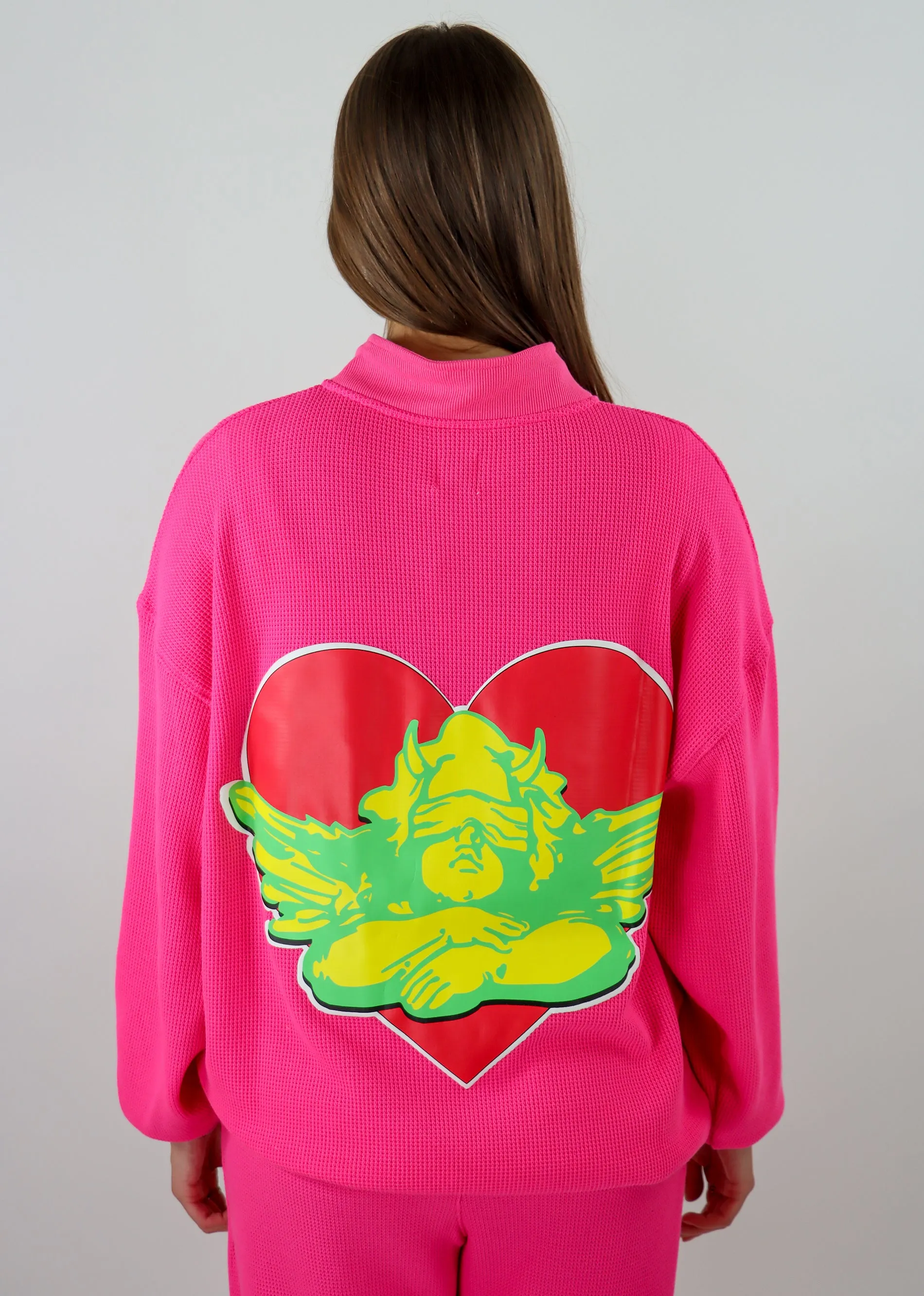 Boys Lie Spunk Thermal Henley Crewneck ★ Hot Pink sold by Rock N Rags product image thumbnail 2