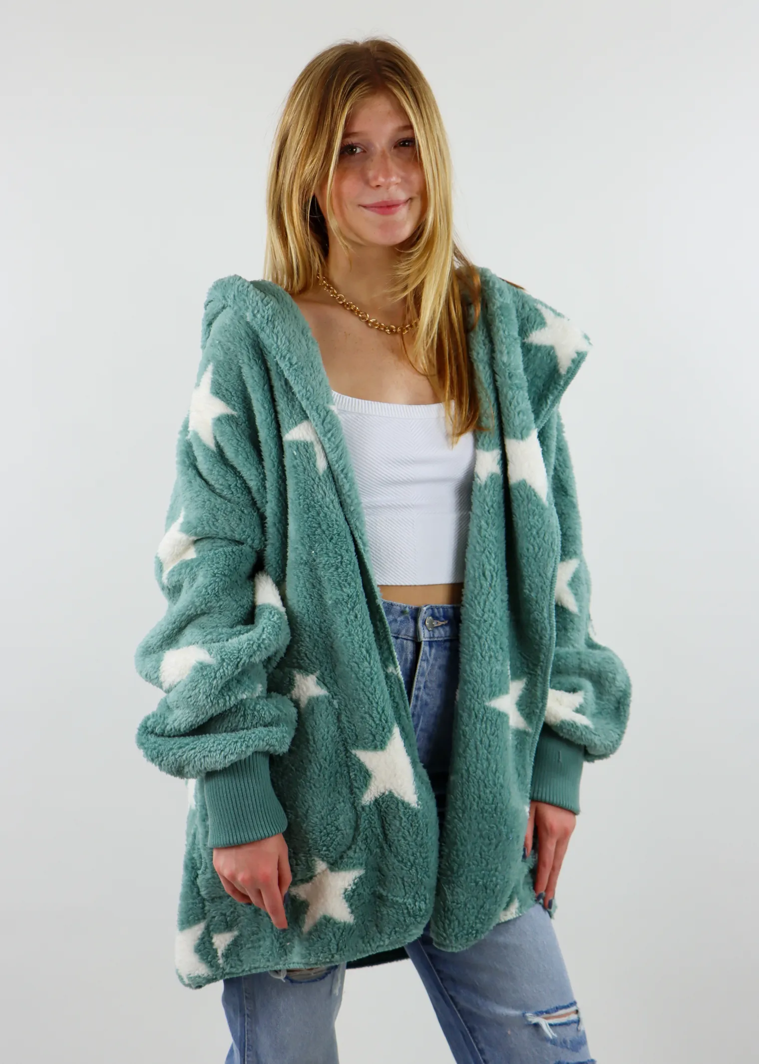 Fuzzy Star Jacket ★ Sage sold by Rock N Rags product image thumbnail 2