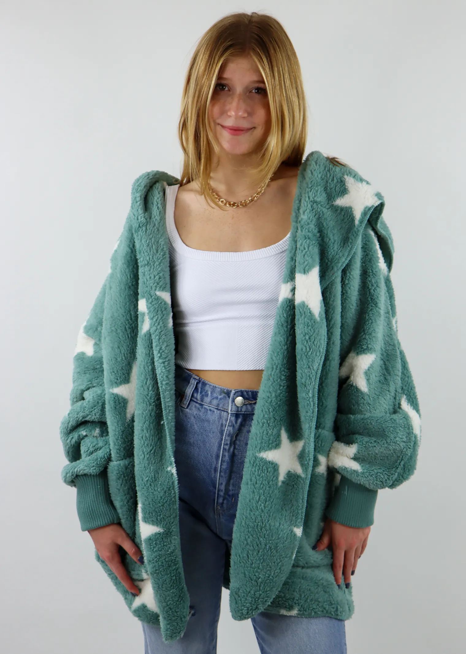 Fuzzy Star Jacket ★ Sage sold by Rock N Rags