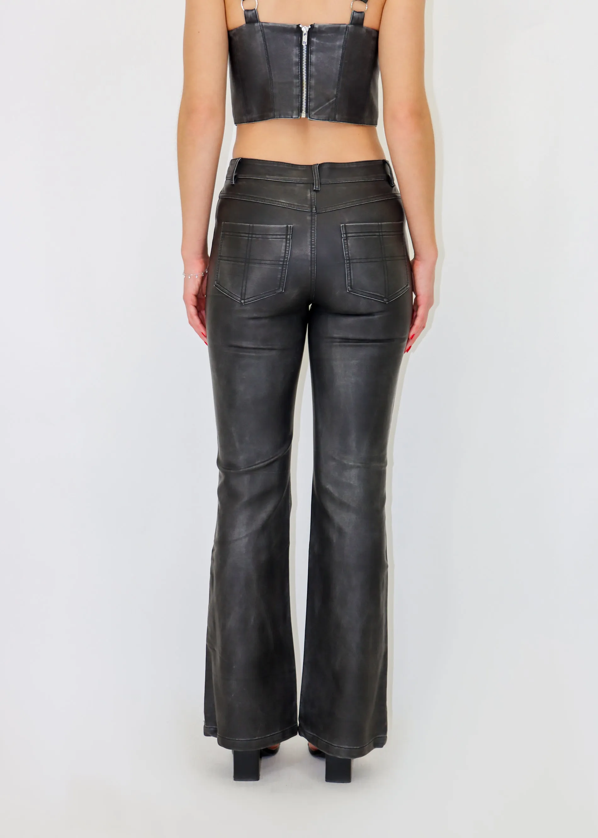 JGR & STN Detroit Lace Up Leather Pants ★ Black sold by Rock N Rags product image thumbnail 4