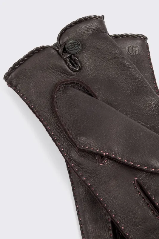 Waring Deerskin Leather Gloves Brown made by Gieves and Hawkes