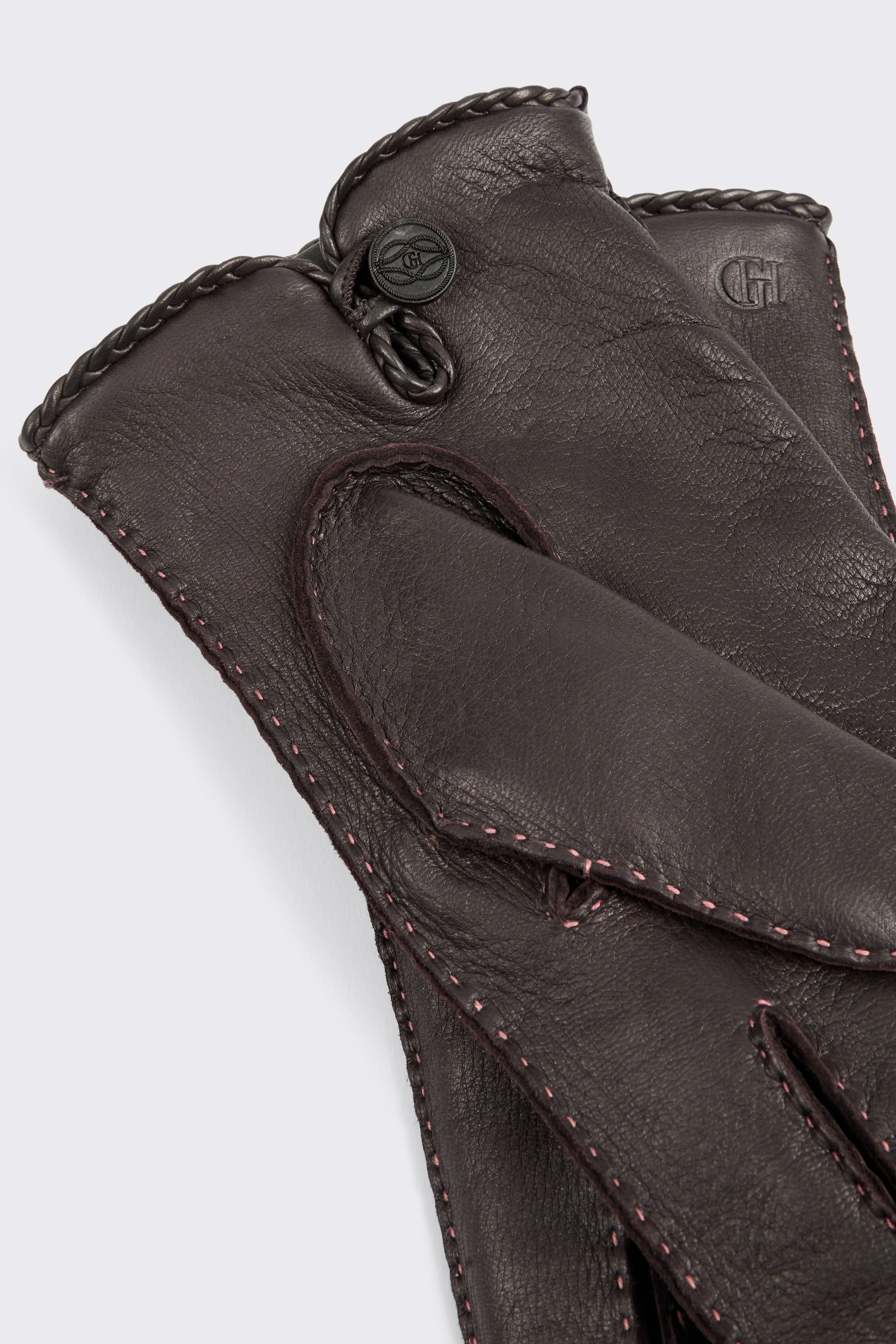 Waring Deerskin Leather Gloves Brown sold by Gieves and Hawkes