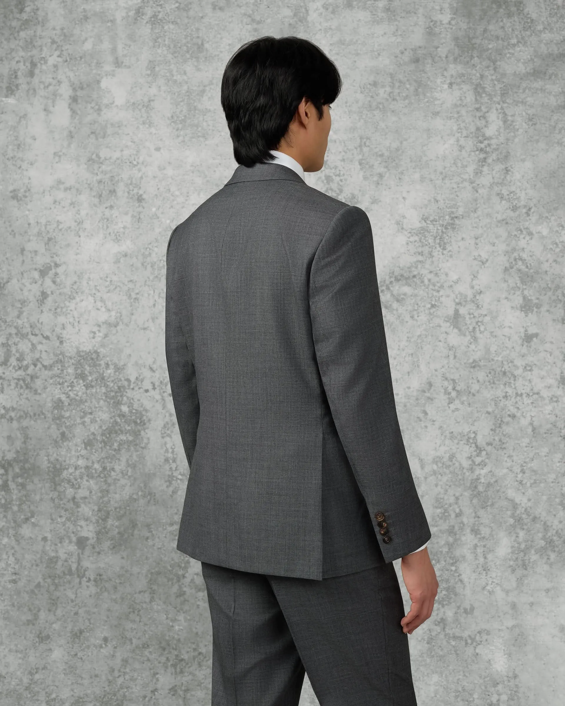 Roberts Wool Suit Jacket Charcoal Marl sold by Gieves and Hawkes product image thumbnail 3
