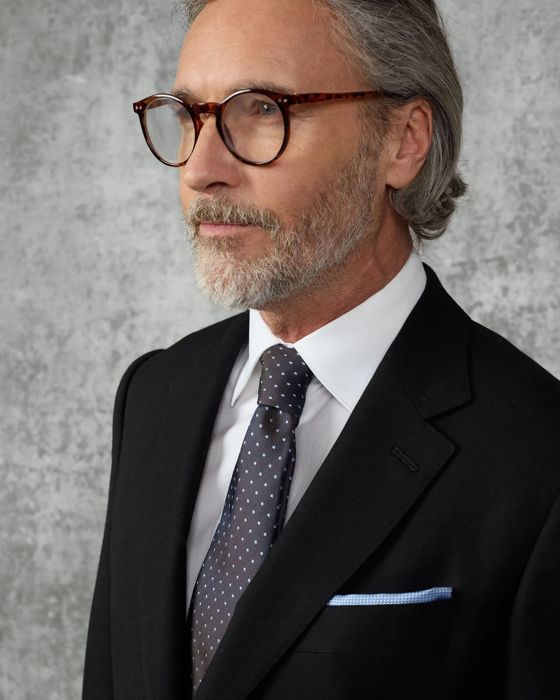 Stark Virgin Wool Twill Suit Jacket Black sold by Gieves and Hawkes product image thumbnail 3