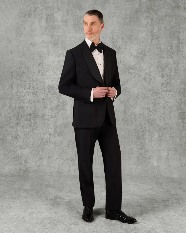 Shelford Wool Mohair Barathea Shawl Lapel Tuxedo made by Gieves and Hawkes