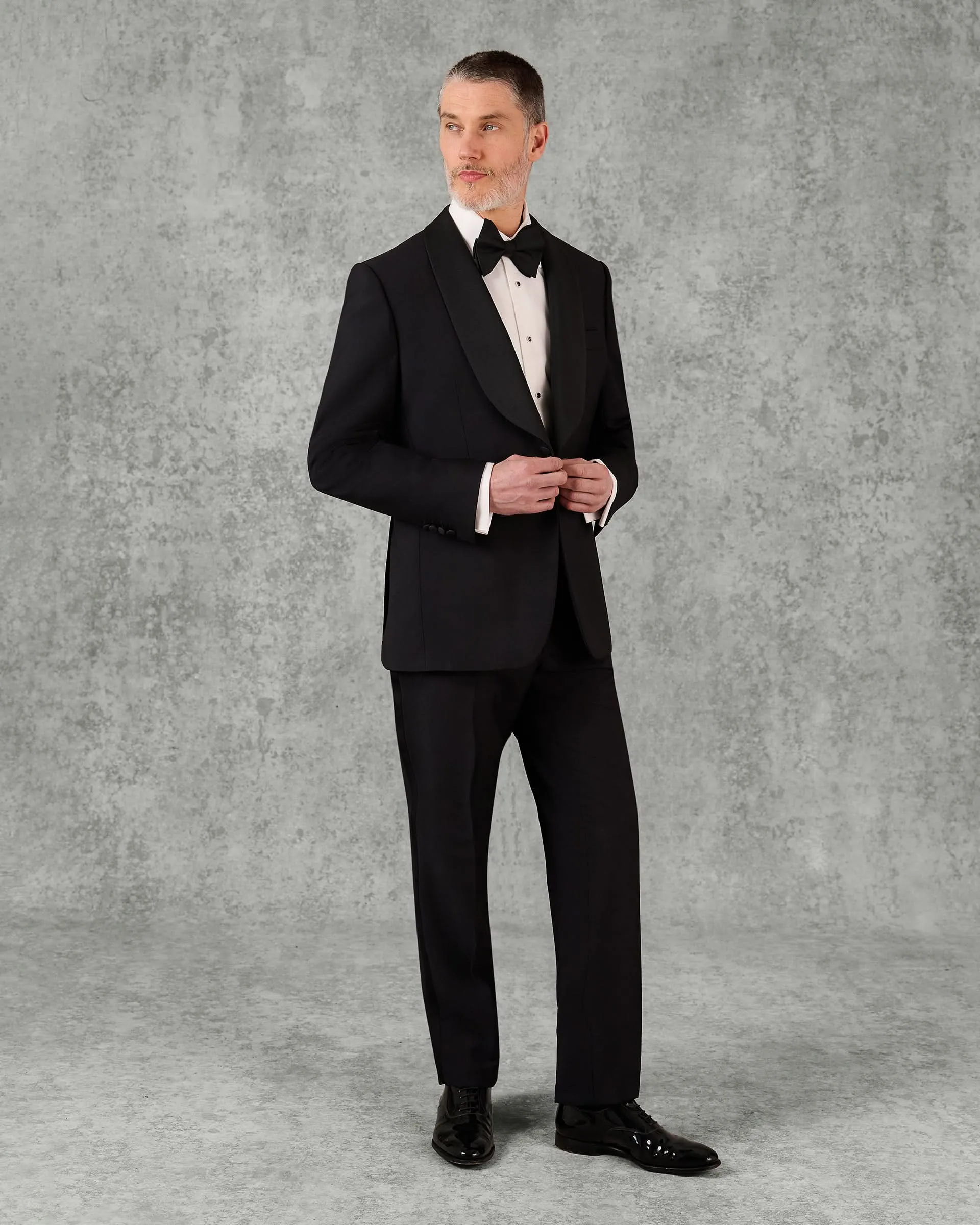 Shelford Wool Mohair Barathea Shawl Lapel Tuxedo sold by Gieves and Hawkes
