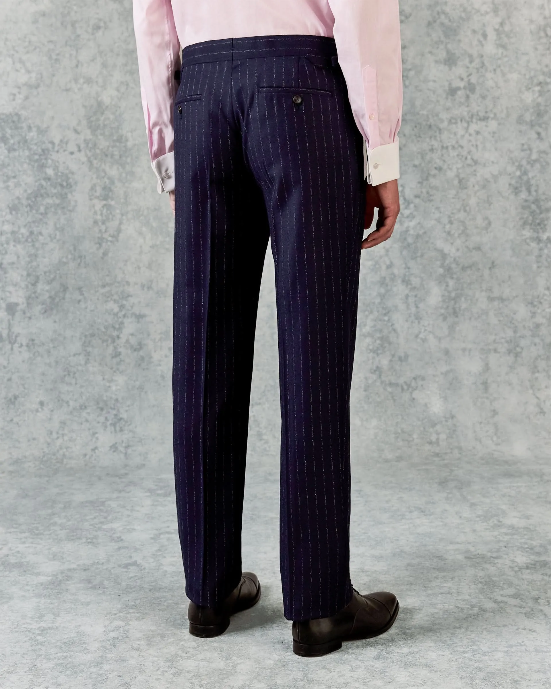 Churchill Wool Cashmere Morse Code Suit Navy sold by Gieves and Hawkes product image thumbnail 4