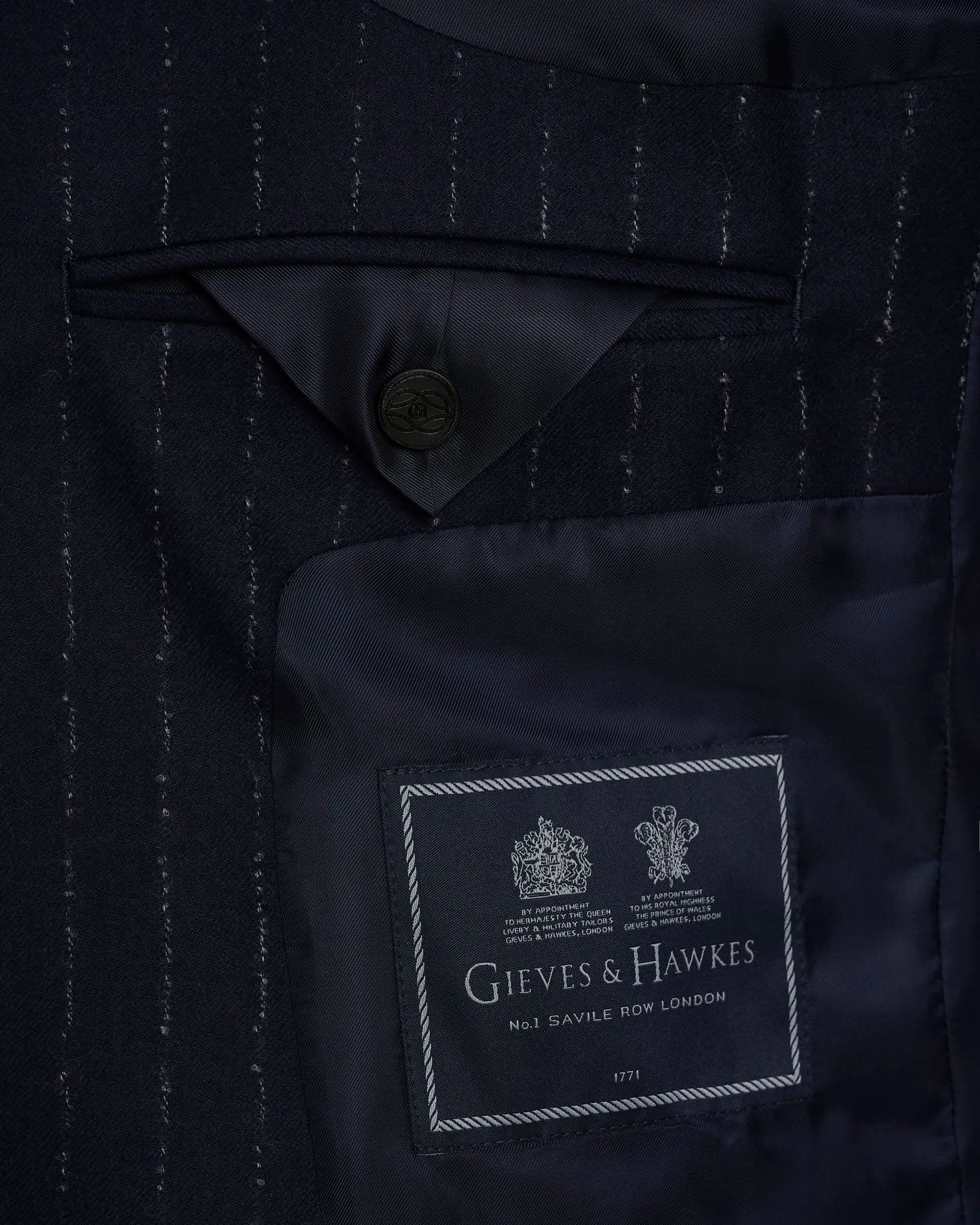 Churchill Wool Cashmere Morse Code Suit Navy sold by Gieves and Hawkes product image thumbnail 5