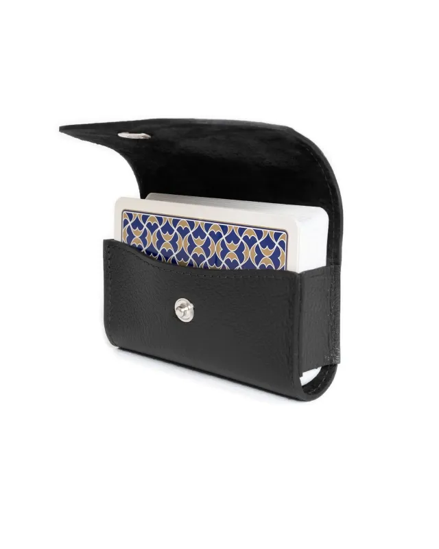 Capra Single Playing Card Case Black made by Gieves and Hawkes