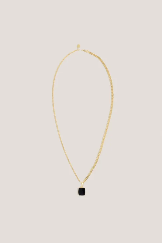 YIN YANG NECKLACE WITH STONE made by A Kind of Guise