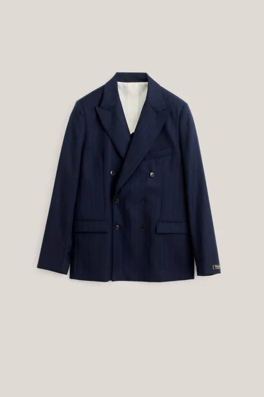DOUBLE-BREASTED PEAK BLAZER sold by A Kind of Guise