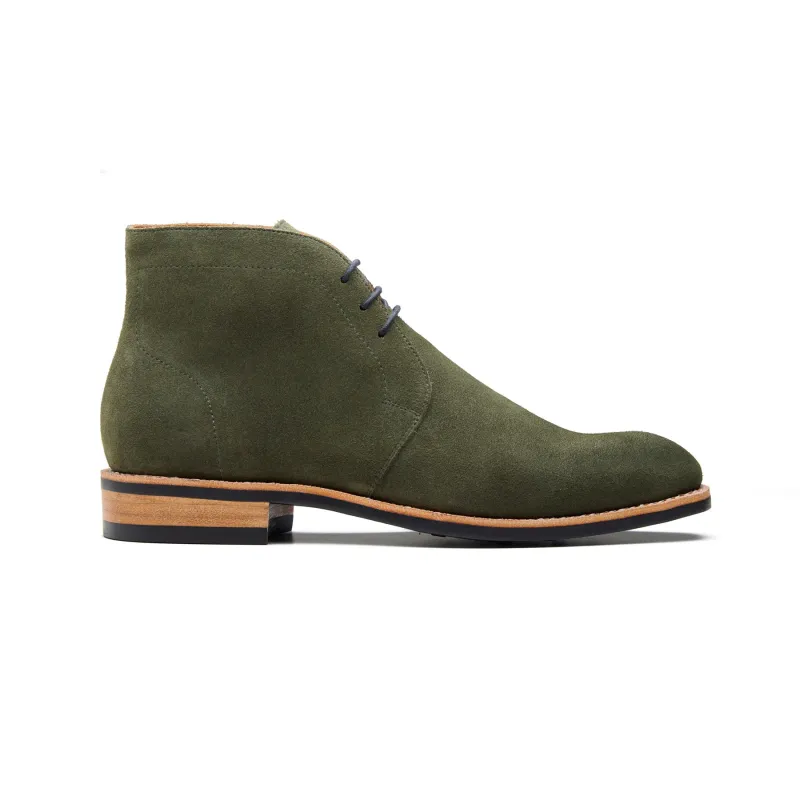 McClure, Chukka Boot - Olive Go Rain Suede | Summer Classics sold by Blkbrd Shoemaker