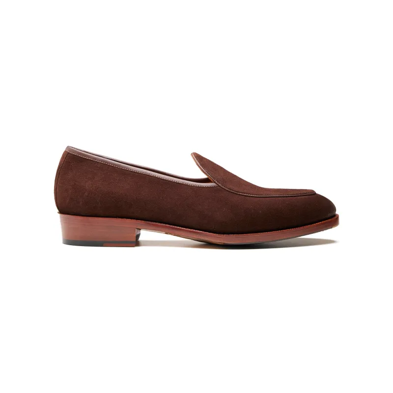 Jules, Belgian Loafer - French Brown Calf Suede | Summer Classis sold by Blkbrd Shoemaker