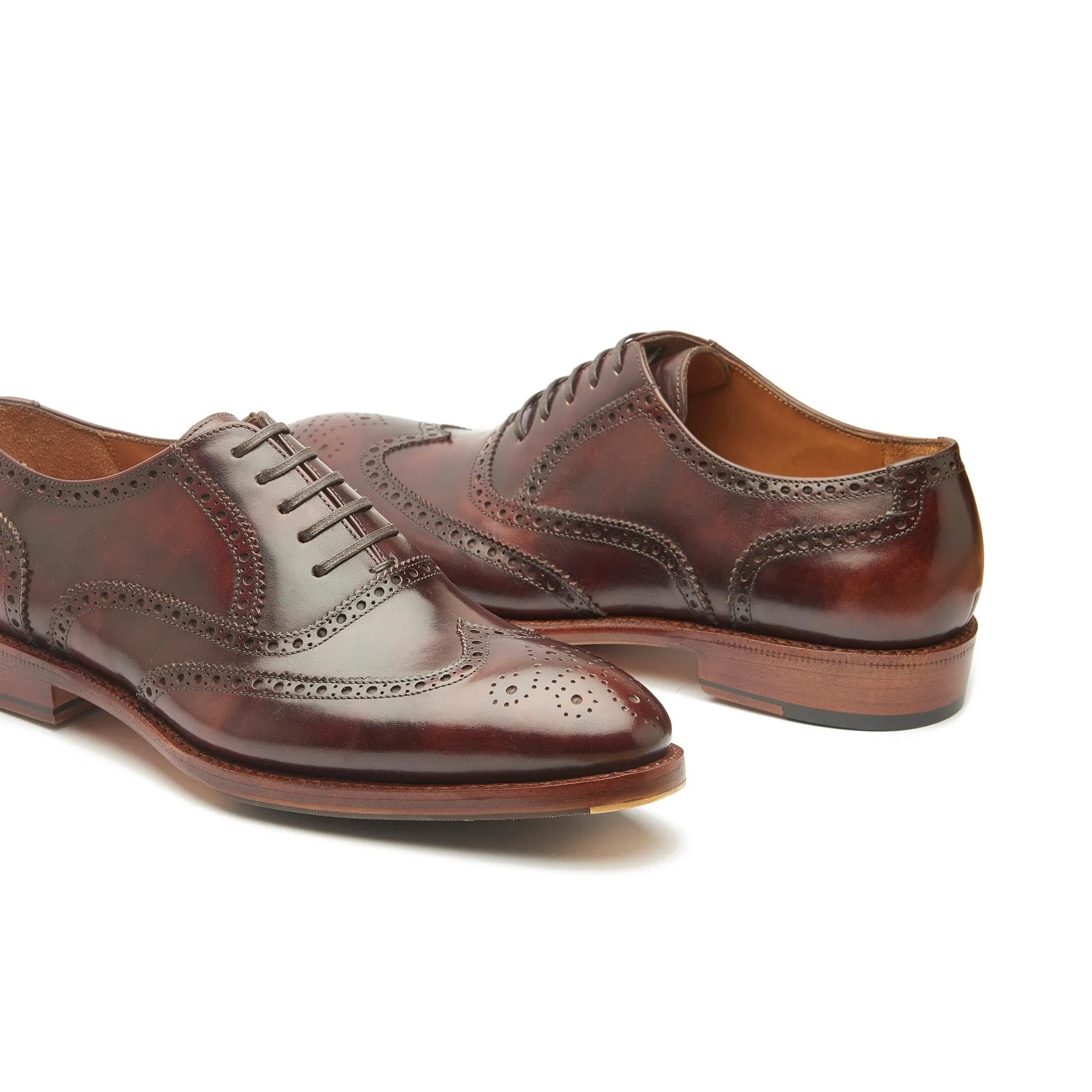 Marcell, Full Brogue Oxford - Chestnut Musuem Calf | Classics sold by Blkbrd Shoemaker product image thumbnail 3