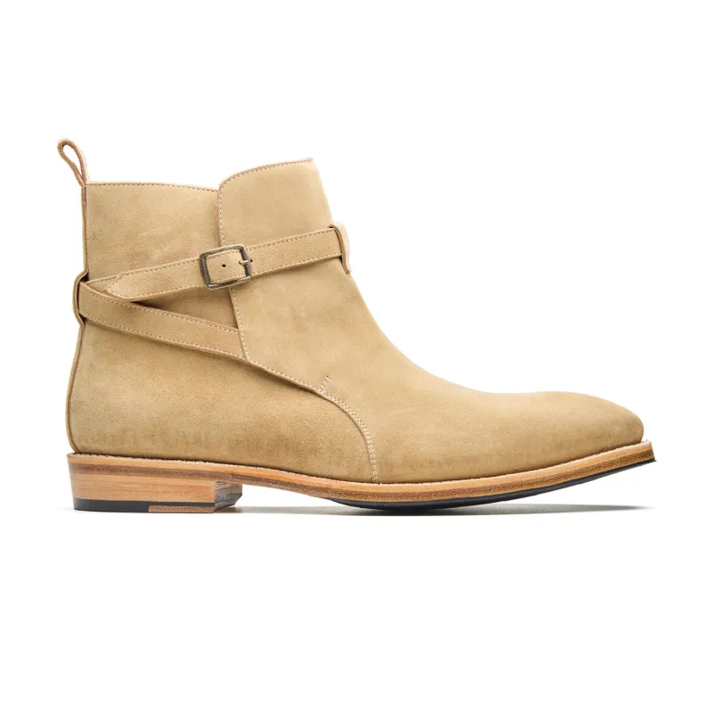 Umaid, Jodhpuri Boot - Castorino Cashew Suede | Summar Classics sold by Blkbrd Shoemaker