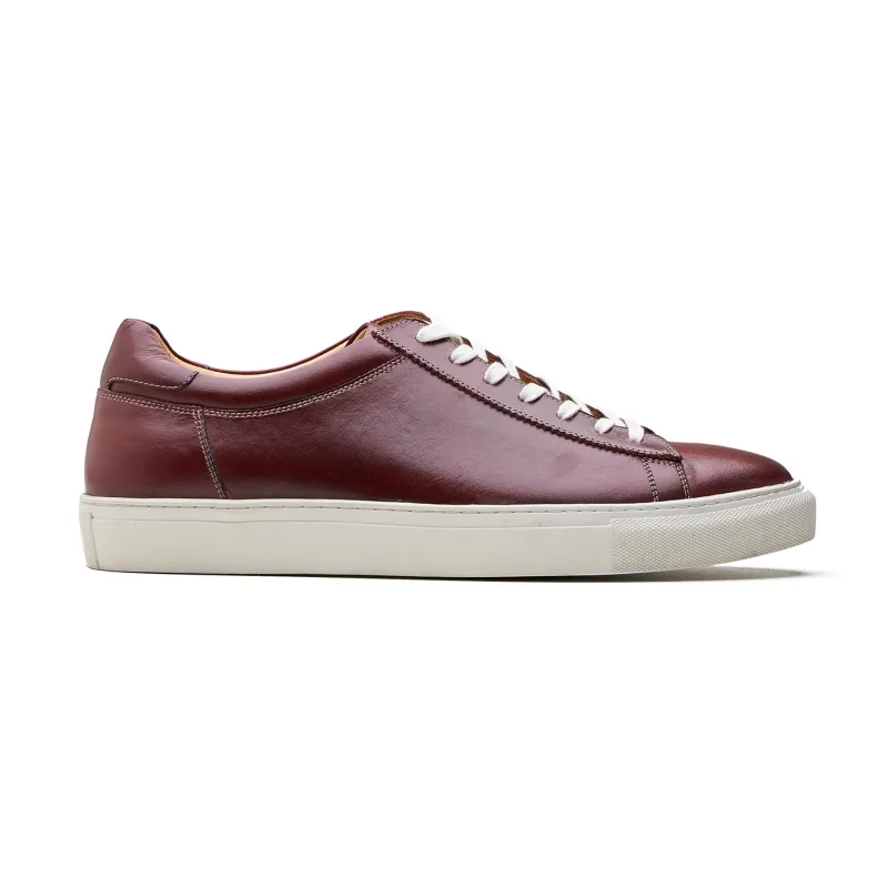Perez, Lace-up Sneaker - Burgundy Pullup | Smart Casuals sold by Blkbrd Shoemaker