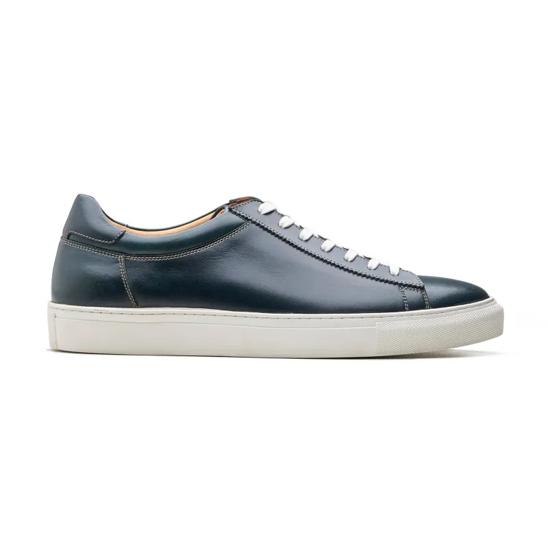 Perez, Lace-up Sneaker - Navy Pullup | Smart Casuals sold by Blkbrd Shoemaker