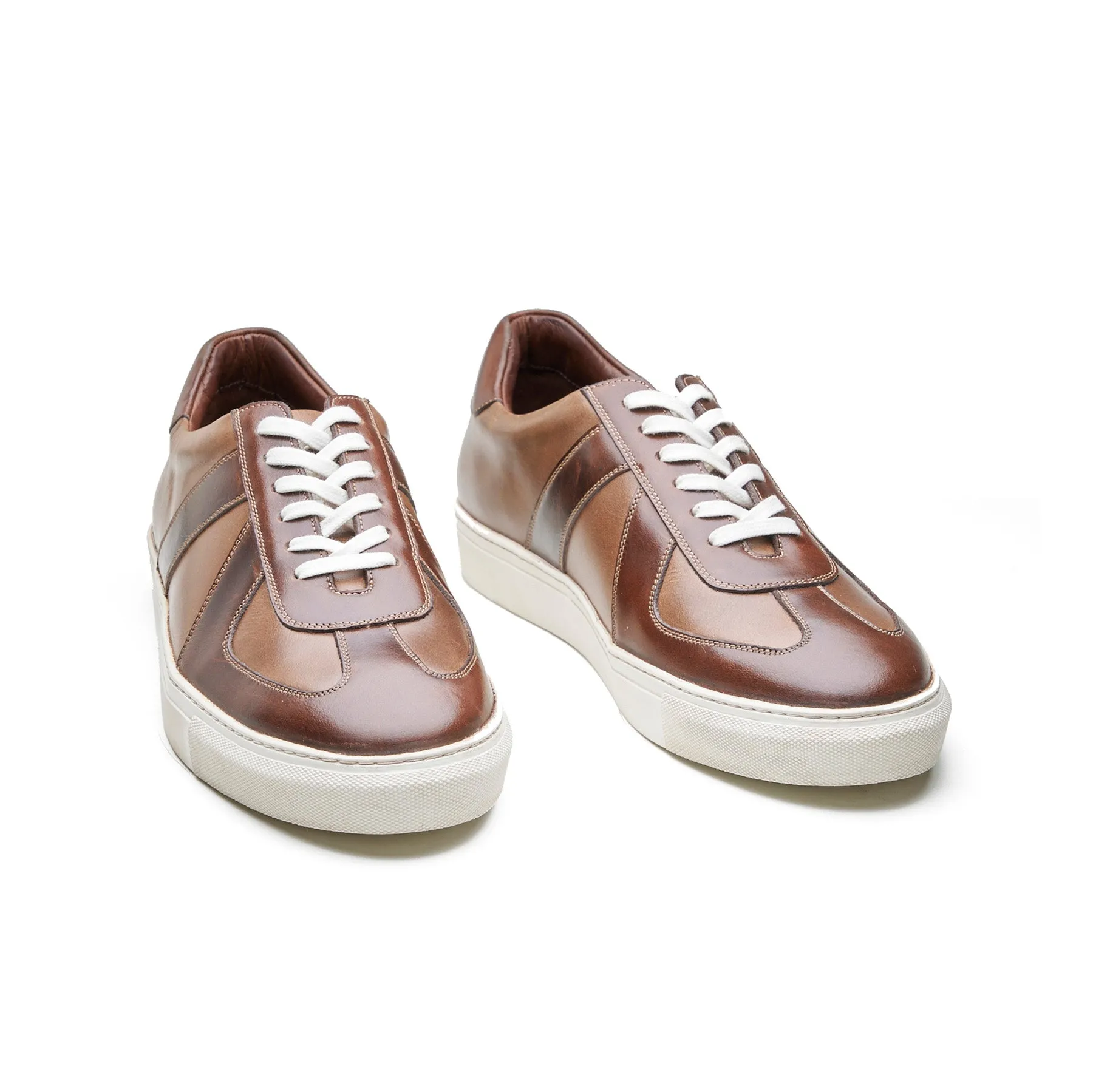 Martin Low Top, German Army Trainer - Natural and Brown Pullup | Smart Casuals sold by Blkbrd Shoemaker product image thumbnail 5