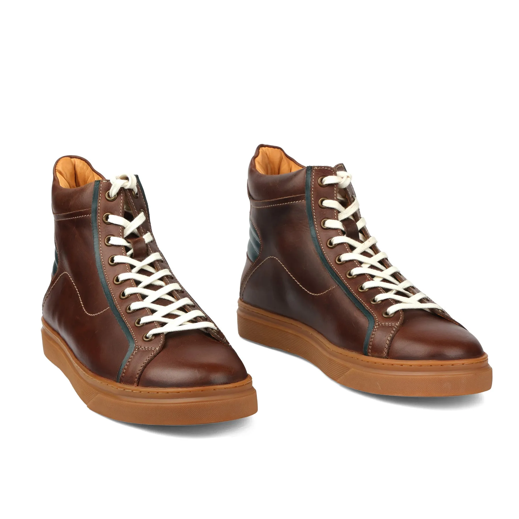 Kaiser, High Top Work Sneaker - Brown Pullup | Smart Casuals sold by Blkbrd Shoemaker product image thumbnail 3