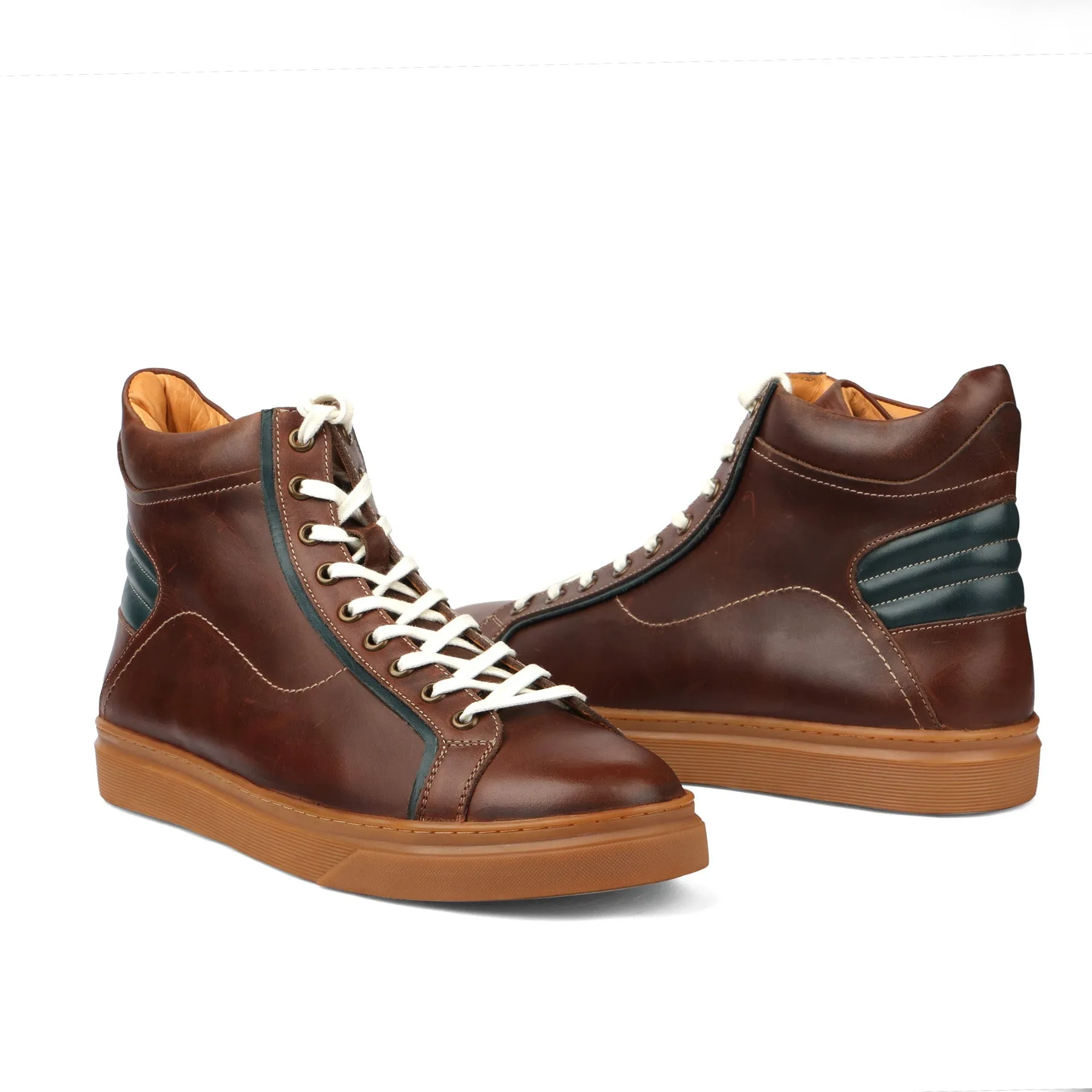 Kaiser, High Top Work Sneaker - Brown Pullup | Smart Casuals sold by Blkbrd Shoemaker product image thumbnail 4