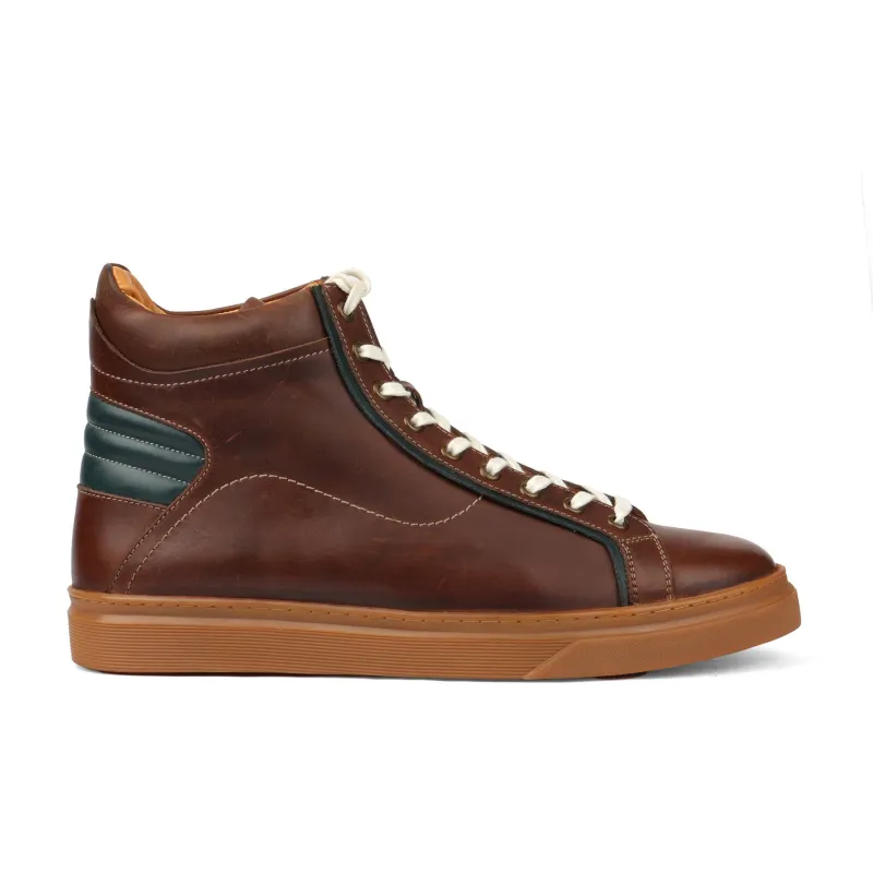 Kaiser, High Top Work Sneaker - Brown Pullup | Smart Casuals sold by Blkbrd Shoemaker