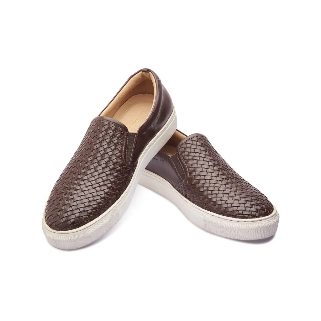 Paolo, Slip-on Sneaker - Brown Woven | Smart Casuals sold by Blkbrd Shoemaker product image thumbnail 4