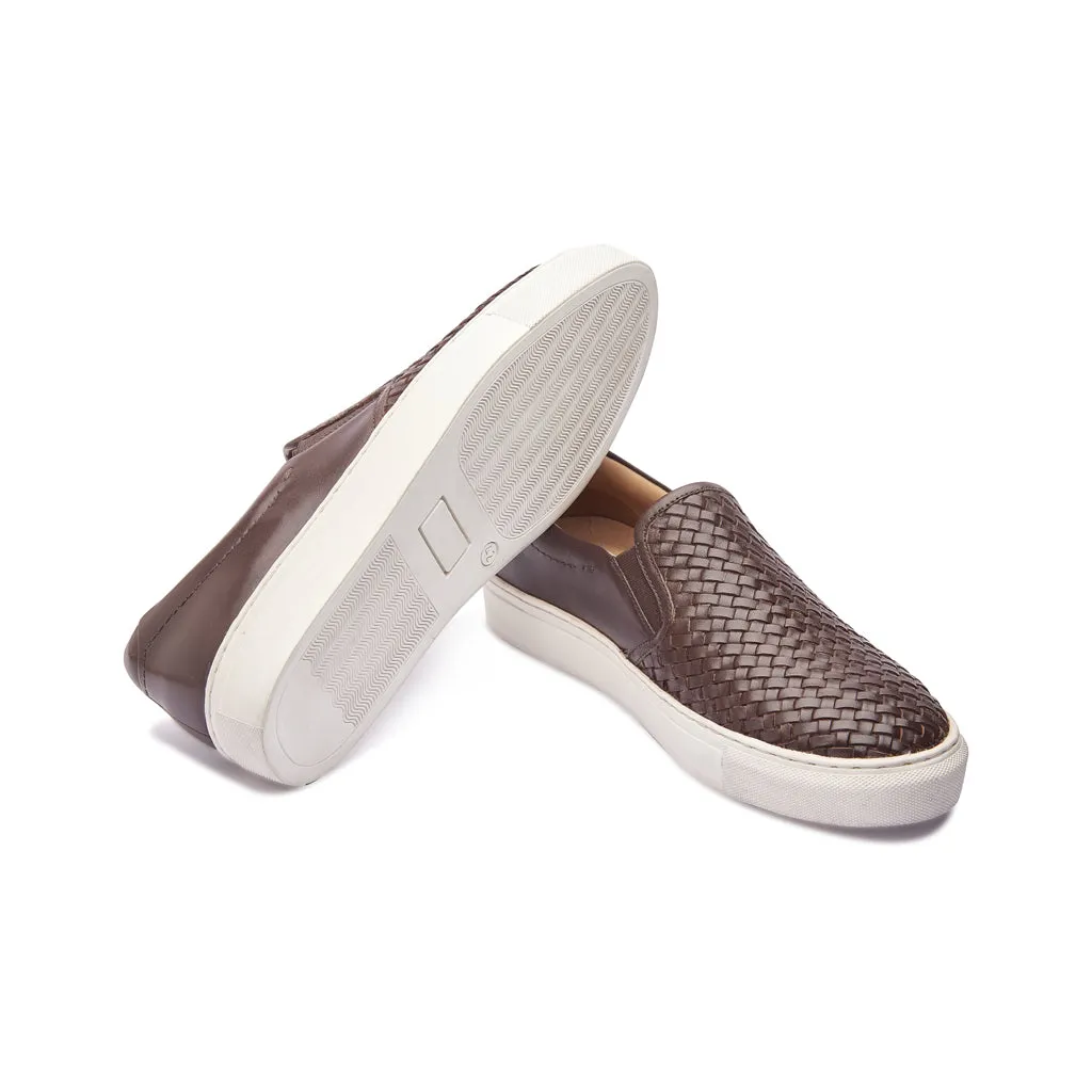 Paolo, Slip-on Sneaker - Brown Woven | Smart Casuals sold by Blkbrd Shoemaker product image thumbnail 5