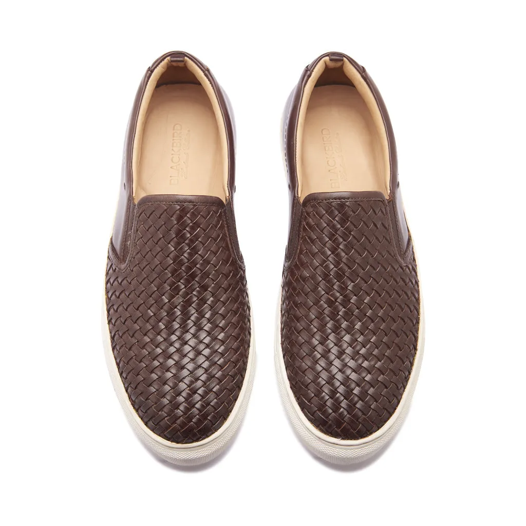 Paolo, Slip-on Sneaker - Brown Woven | Smart Casuals sold by Blkbrd Shoemaker product image thumbnail 2