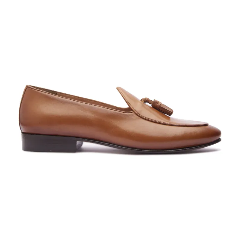 René, Tassel Loafer - Tan | Blake Stitched | Classics Collection sold by Blkbrd Shoemaker