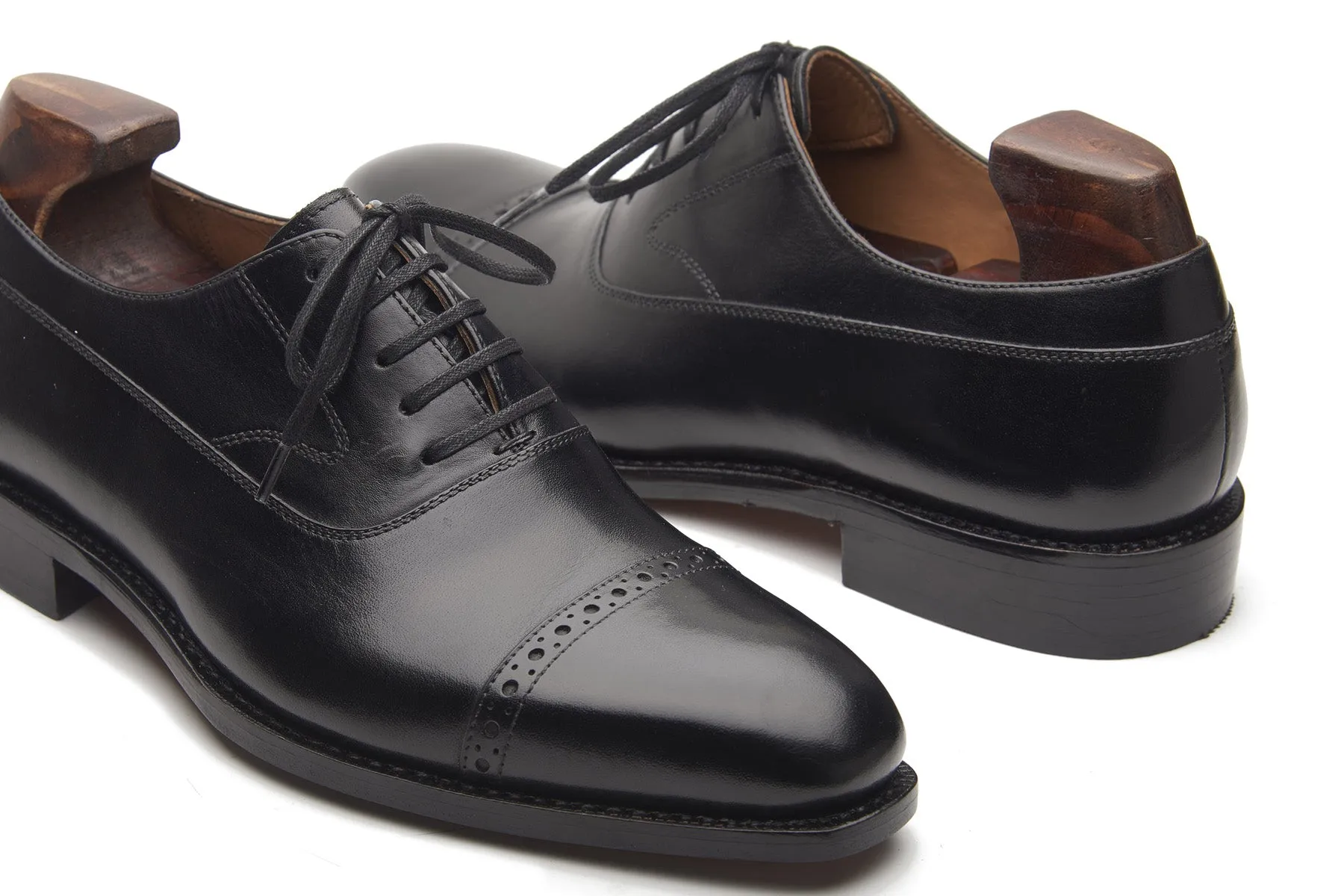 Richie, Quarter Brogue Balmoral - Black | Hand Welted | Classics Collection sold by Blkbrd Shoemaker product image thumbnail 5