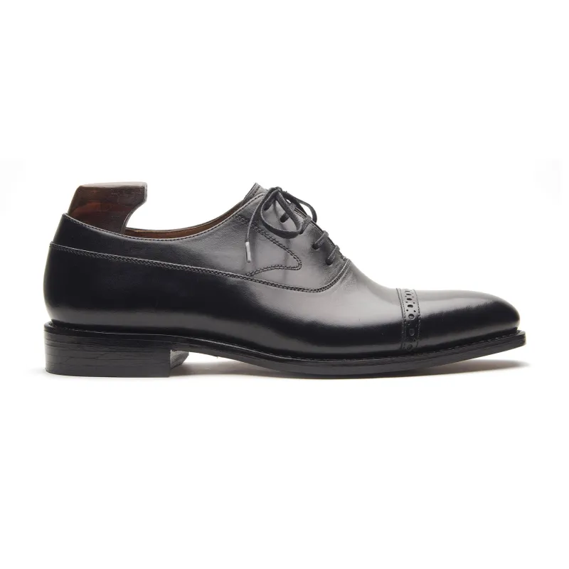 Richie, Quarter Brogue Balmoral - Black | Hand Welted | Classics Collection made by Blkbrd Shoemaker