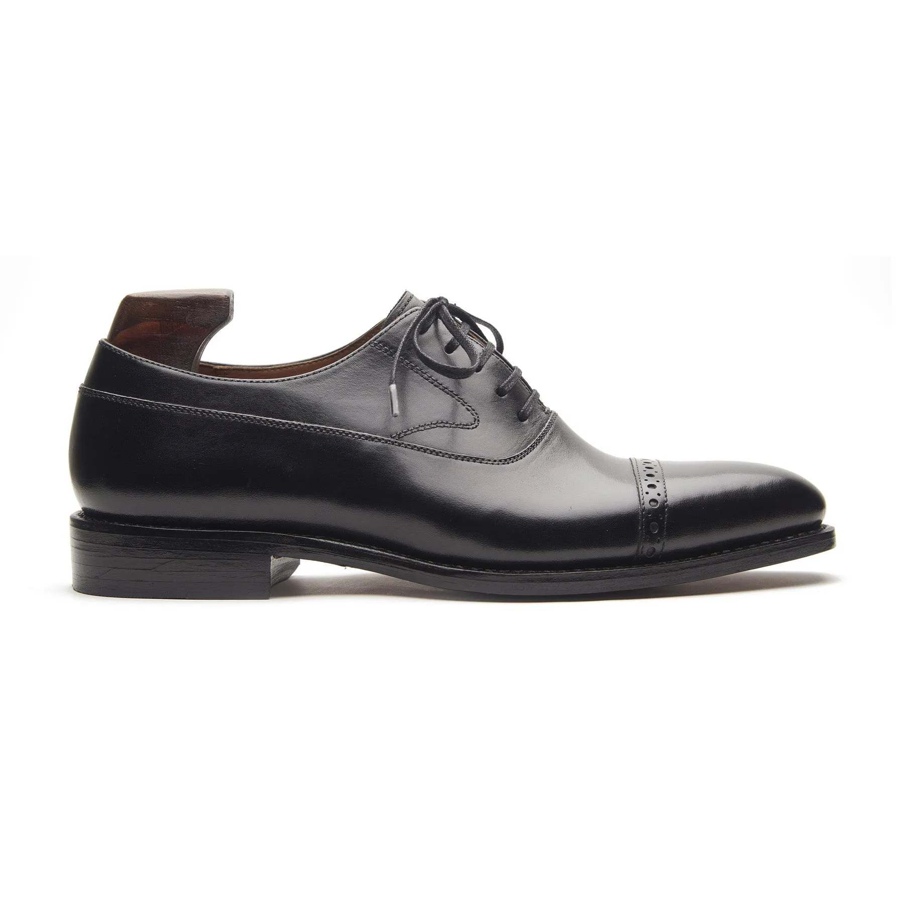 Richie, Quarter Brogue Balmoral - Black | Hand Welted | Classics Collection sold by Blkbrd Shoemaker