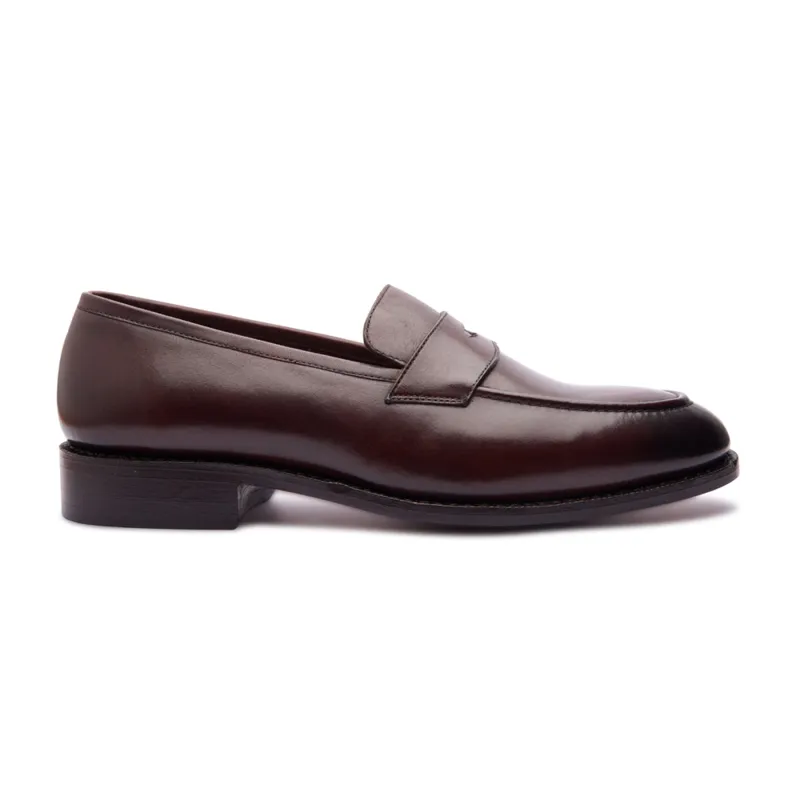 Aurus, Penny Loafer - Brown | Hand Welted Classics Collection sold by Blkbrd Shoemaker