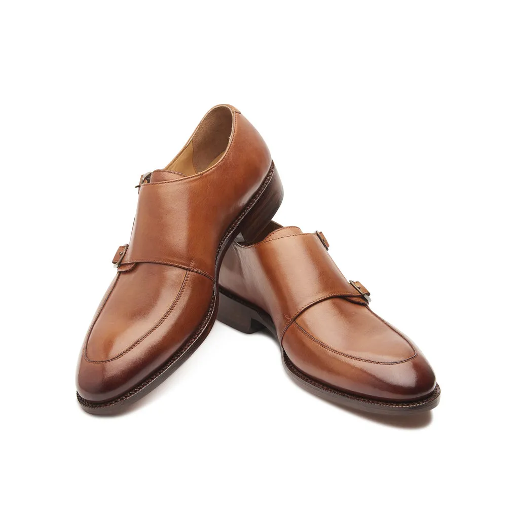 Luigi, Double Monk Strap - London Tan | Hand Welted | Classics Collection sold by Blkbrd Shoemaker product image thumbnail 4