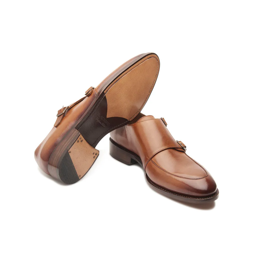 Luigi, Double Monk Strap - London Tan | Hand Welted | Classics Collection sold by Blkbrd Shoemaker product image thumbnail 5