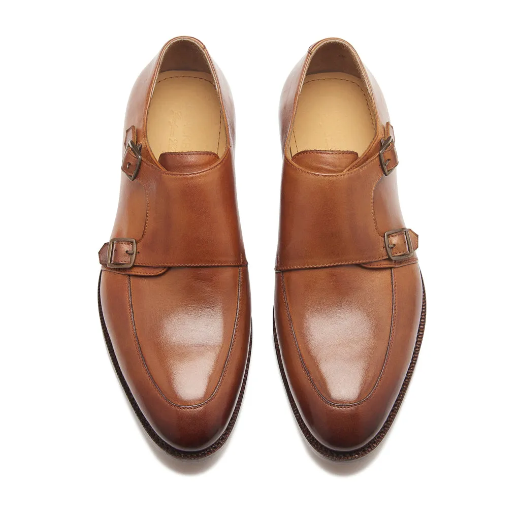 Luigi, Double Monk Strap - London Tan | Hand Welted | Classics Collection sold by Blkbrd Shoemaker product image thumbnail 2
