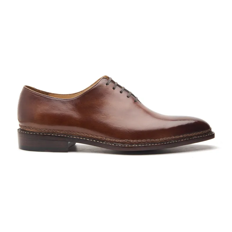 Romanoff-X, Whole-cut Oxford - Antique Tan | Novegese Stitch | Contemporary Classics made by Blkbrd Shoemaker