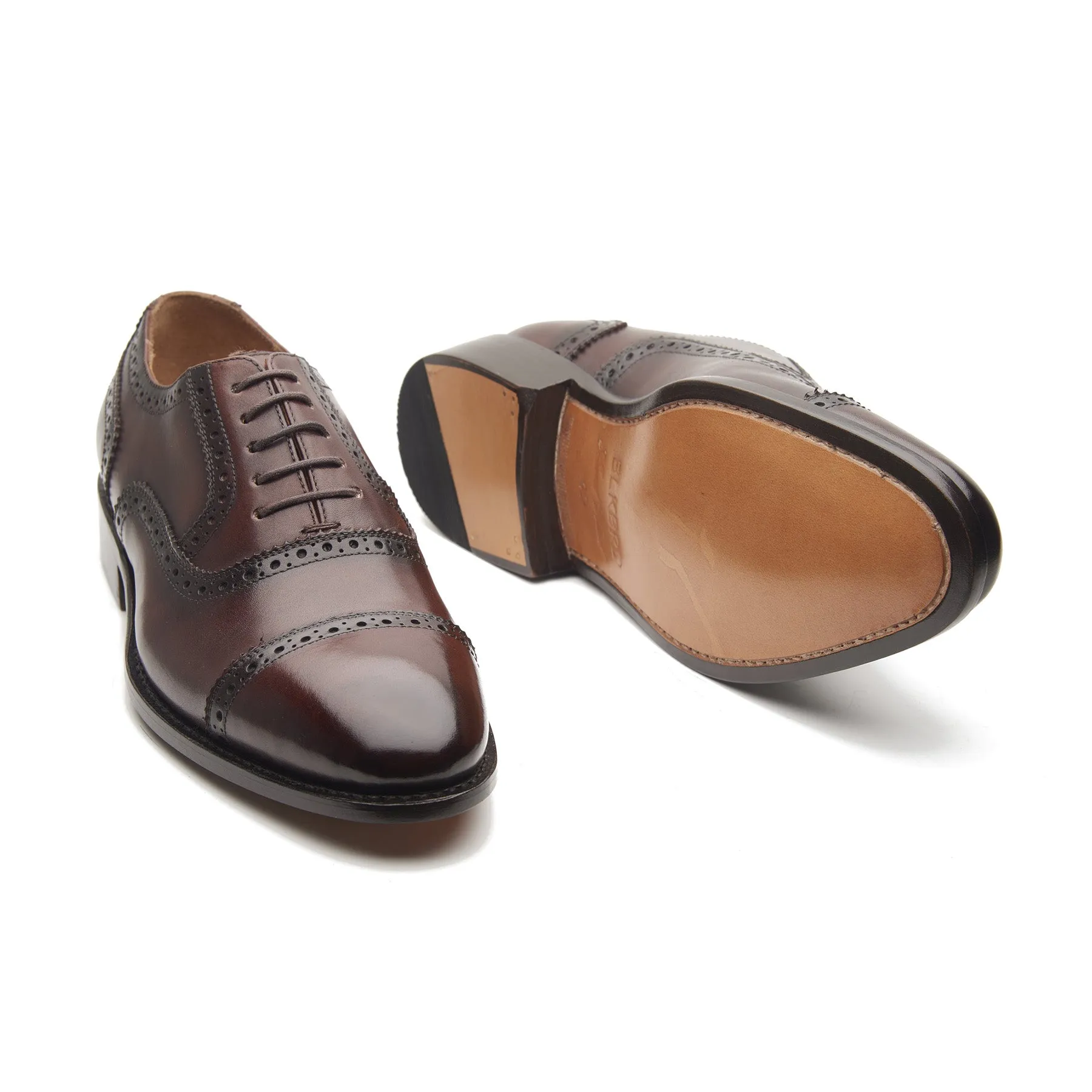 Marcus, Quarter Brogue - Brown | Hand Welted | Patina Collection sold by Blkbrd Shoemaker product image thumbnail 4