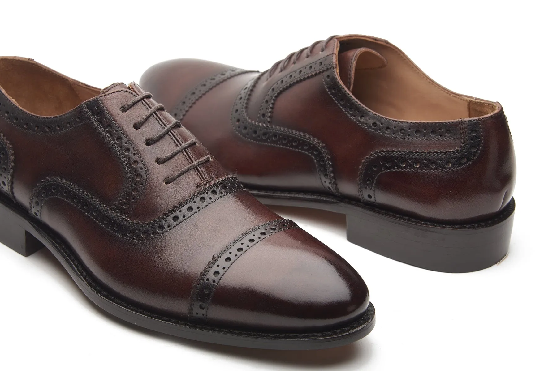 Marcus, Quarter Brogue - Brown | Hand Welted | Patina Collection sold by Blkbrd Shoemaker product image thumbnail 5