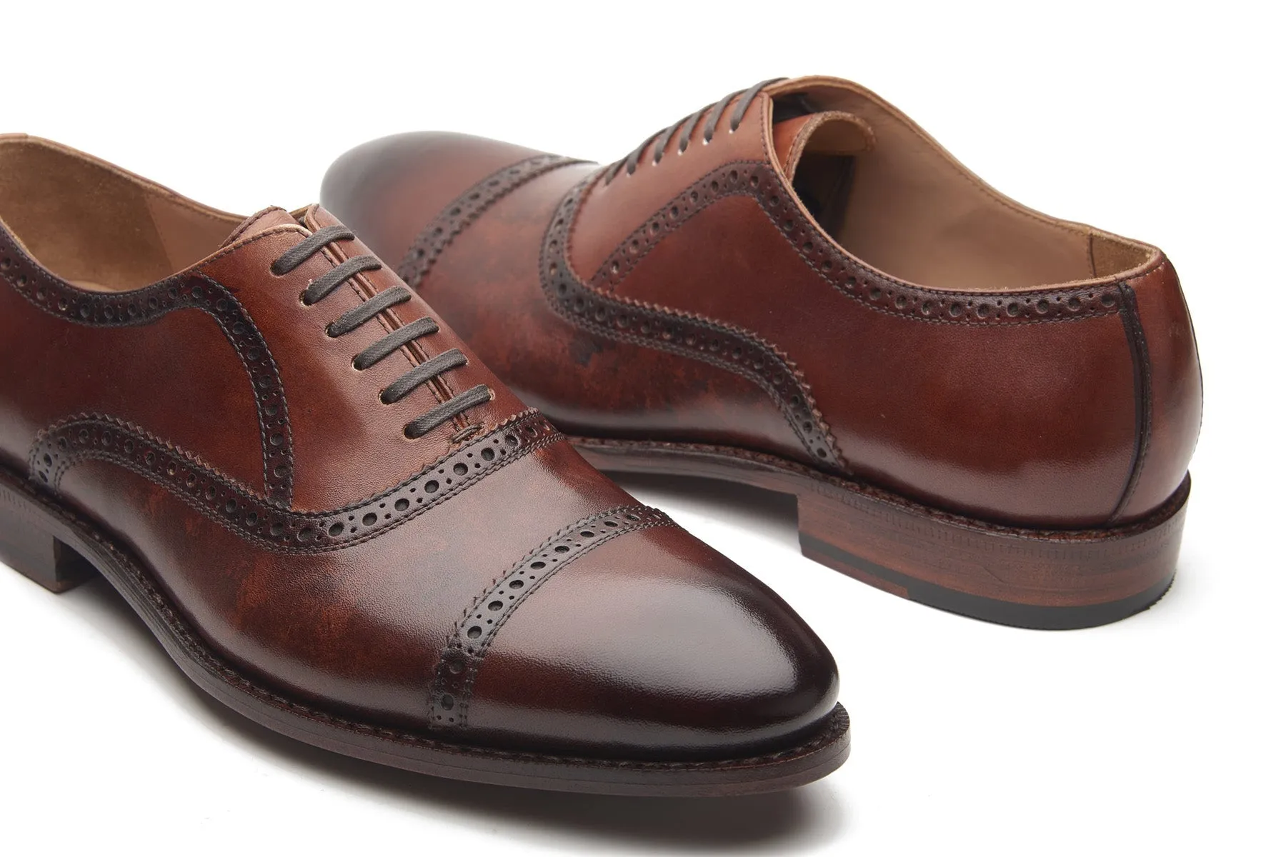 Nouveau, Quarter Brogue - Smoky Whiskey | Hand Welted | Patina Collection sold by Blkbrd Shoemaker product image thumbnail 5