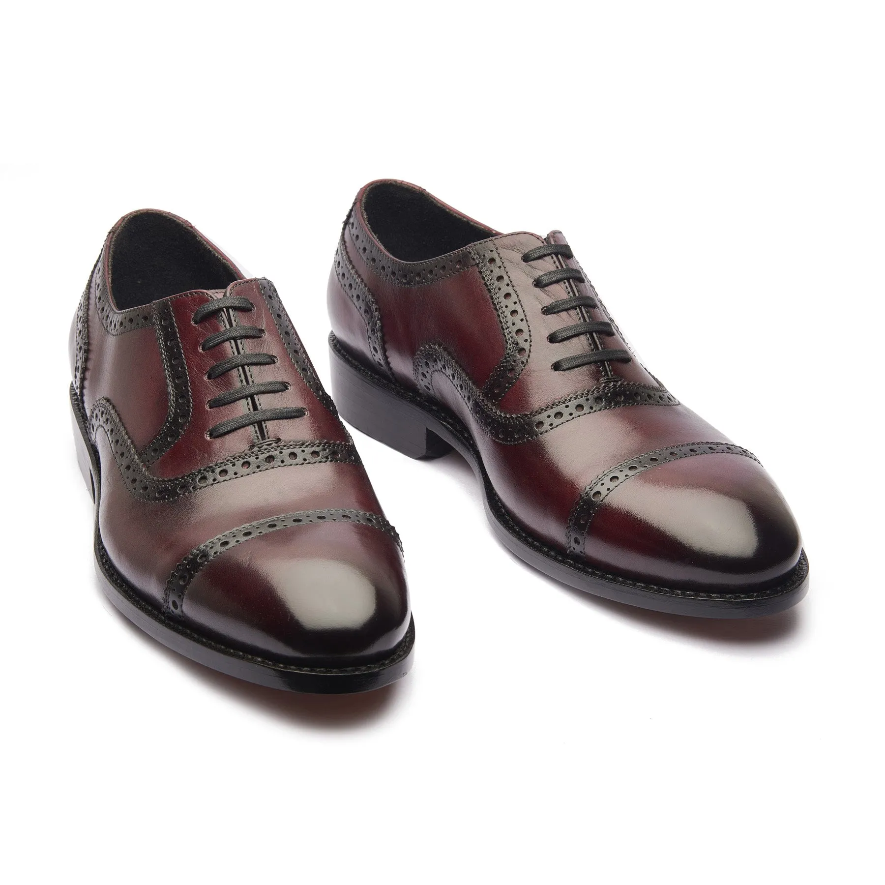 Marcus, Quarter Brogue - Bordeaux | Hand Welted | Patina Collection sold by Blkbrd Shoemaker product image thumbnail 3