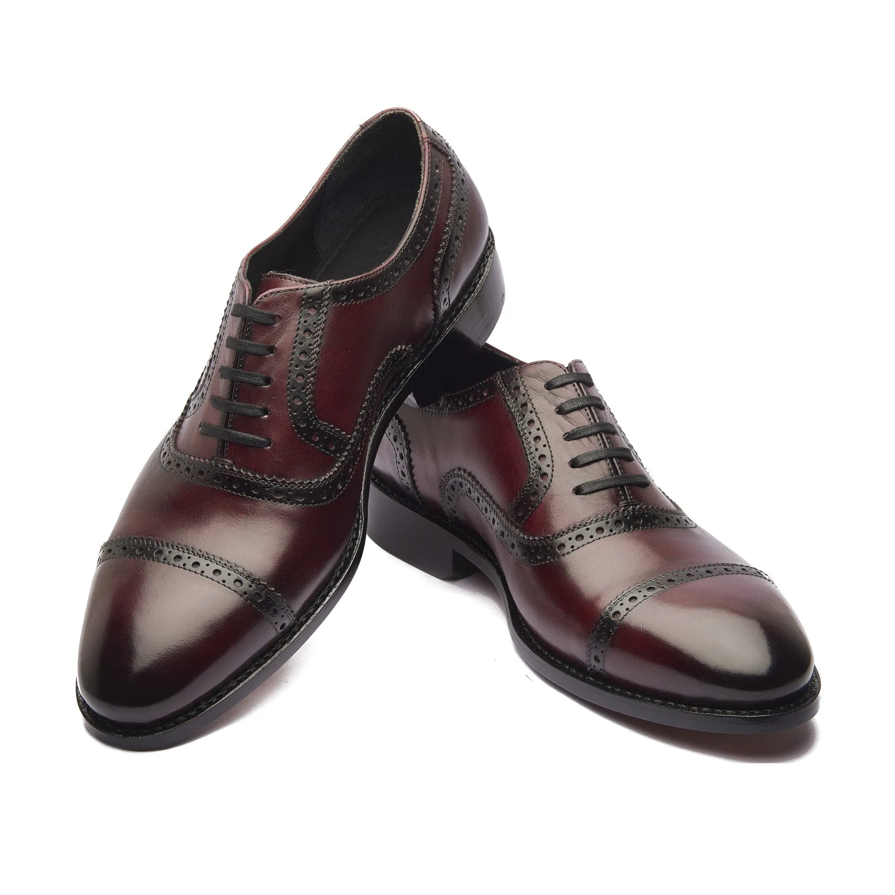 Marcus, Quarter Brogue - Bordeaux | Hand Welted | Patina Collection sold by Blkbrd Shoemaker product image thumbnail 4