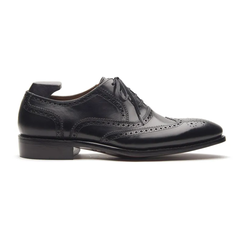 Marcell, Full Brogue Oxford - Black Box Calf | Classics sold by Blkbrd Shoemaker