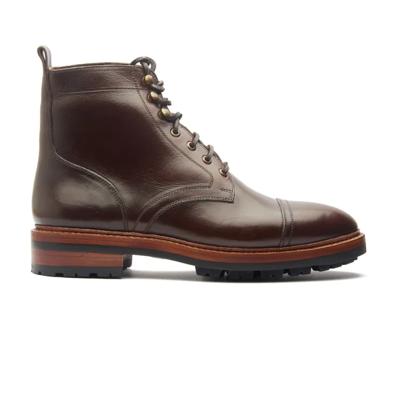 Dixon, Cap-Toe Derby Boot - Chromexcel Brown | Hand Welted Service Boots made by Blkbrd Shoemaker