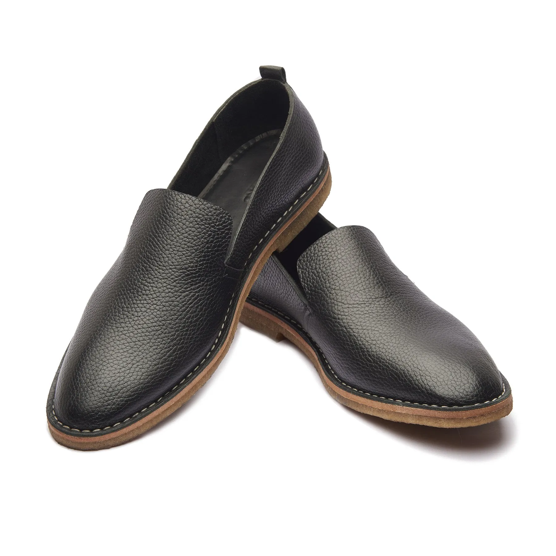 Travers, All in One Slipon - Black Milled | Stitch Down | Summer Classics sold by Blkbrd Shoemaker product image thumbnail 5
